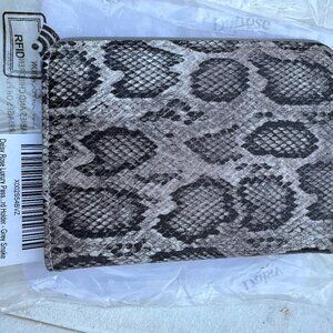DAISY ROSE LUXURY PASSPORT HOLDER COVER CASE RFID BLOCKING GREY SNAKE